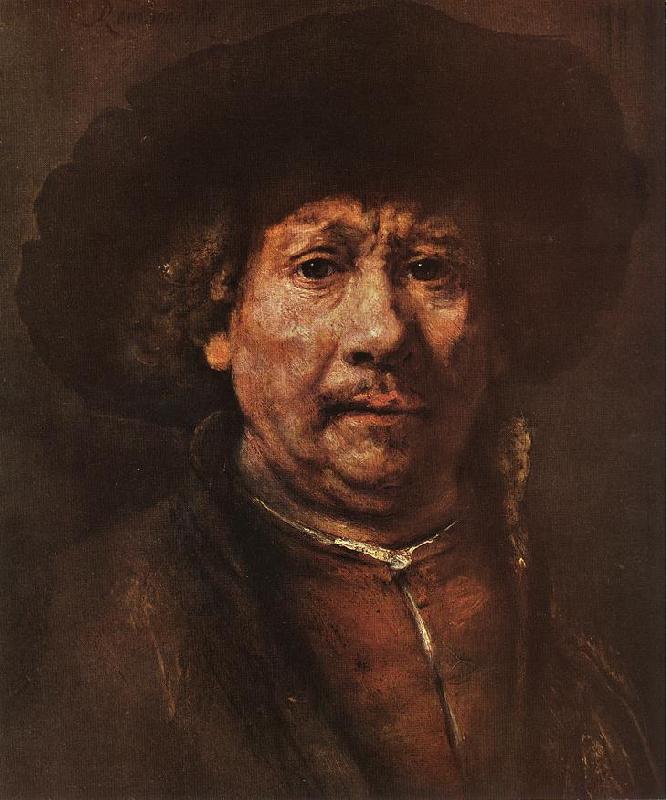 REMBRANDT Harmenszoon van Rijn Little Self-portrait sgr Germany oil painting art